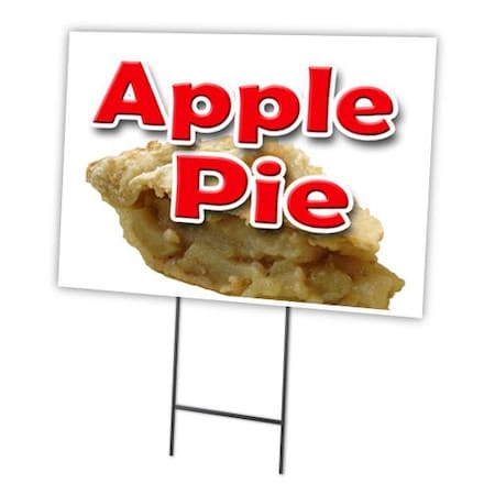 Apple Pie Yard Sign & Stake Outdoor Plastic Coroplast Window